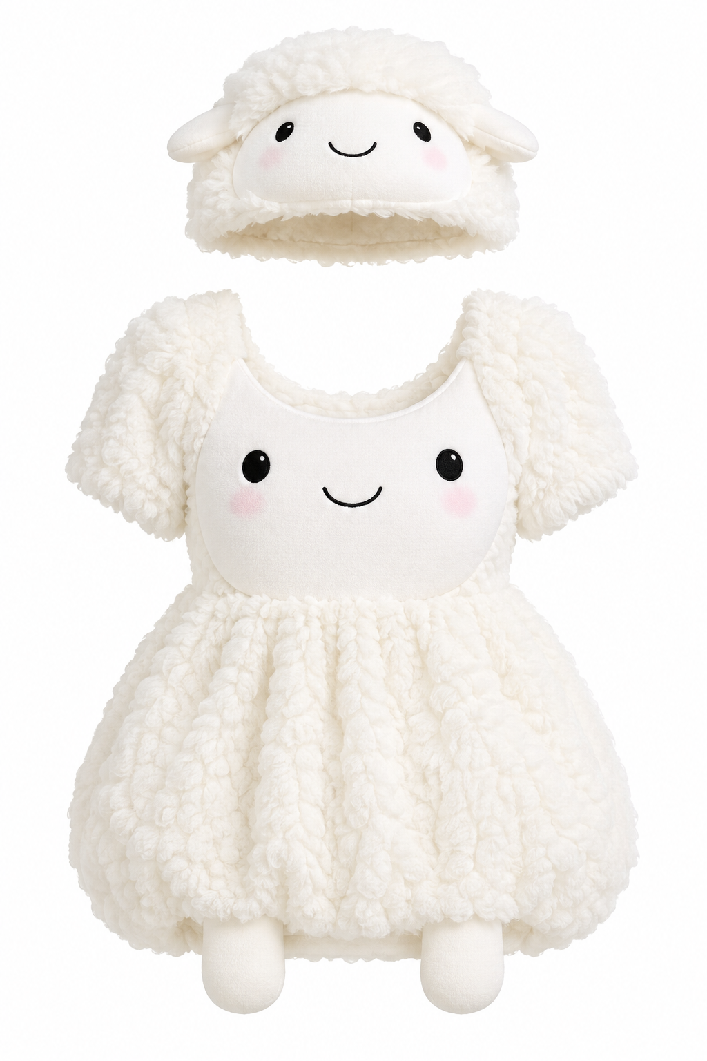 White Lamb Dress Set
