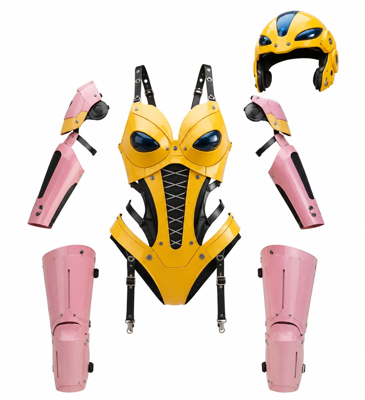 Yellow & Pink Mecha Armor