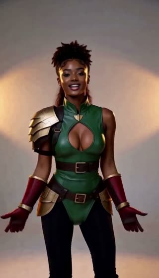 Green Leather-Armor Bikini