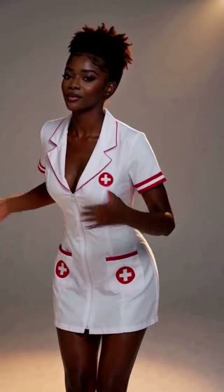 White Red-Cross Nurse Dress