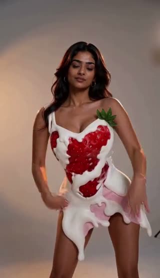 Strawberry Cream Strapless Dress