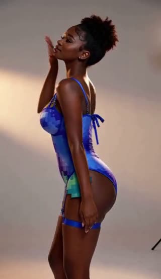 Blue Pixel Blueberry Swimsuit