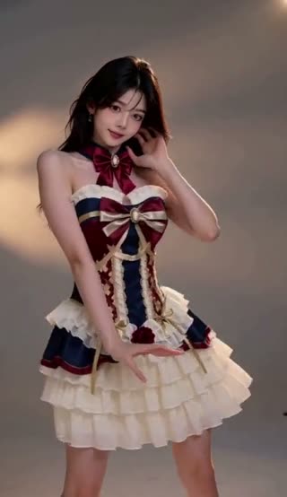 Navy & Burgundy Gothic Lolita Dress