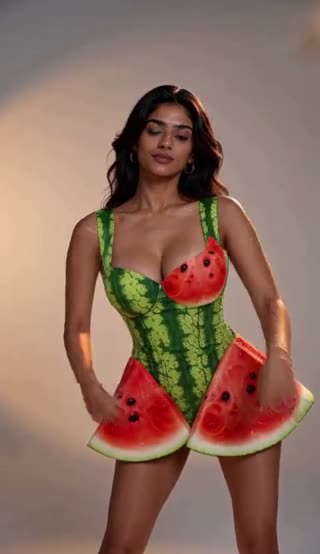 Watermelon Strapless Dress