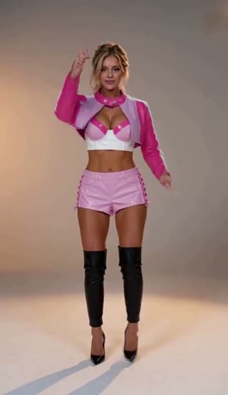 Pink & Lilac Moto Jacket Three-Piece Set